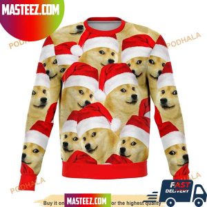 Funny Corgi Ugly Sweater 3D Christmas Dog Meme Funny