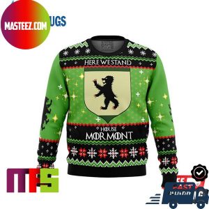 Game Of Thrones House Mormont Here We Stand Best For Holiday Ugly Christmas Sweater Game Of Thrones House Mormont Here We Stand Best For Holiday Ugly Christmas Sweater
