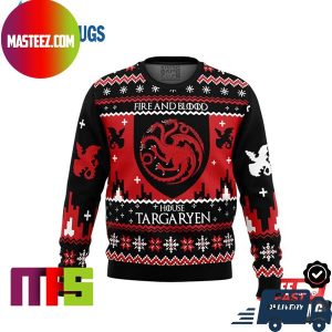 Game Of Thrones House Targaryen Unique Design Best For Holiday Ugly Christmas Sweater