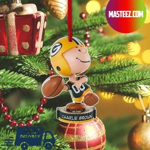 Green Bay Packers NFL Charlie Brown Peanuts Bighead Christmas Tree Decorations Xmas Ornament