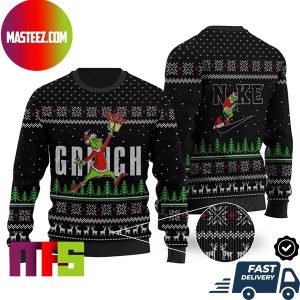 Grinch Nike Air Jordan Funny Best For Holiday Ugly Christmas Sweater