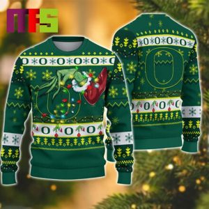 Grinch Stole Oregon Ducks NCAA Funny Best For Holiday Christmas Ugly Sweater