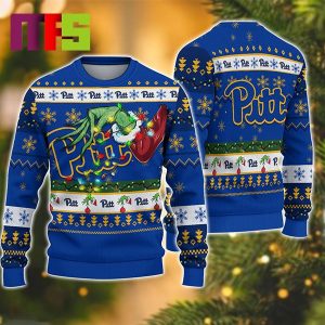 Grinch Stole Pittsburgh Panthers NCAA Funny Best For Holiday Christmas Ugly Sweater