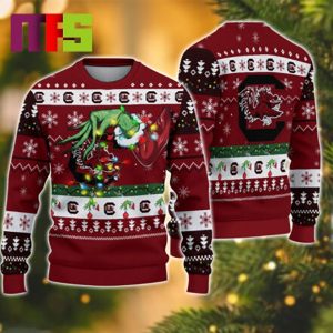 Grinch Stole South Carolina Gamecocks NCAA Funny Best For Holiday Christmas Ugly Sweater