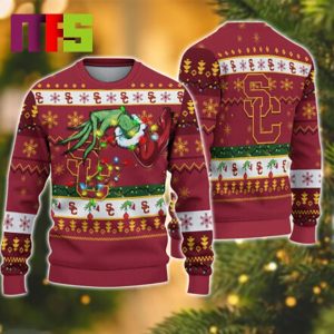 Grinch Stole USC Trojans NCAA Funny Best For Holiday Christmas Ugly Sweater