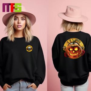 Guns N Roses Logo With Scary Jack O Lantern Pumpkin Halloween Two Sided Essentials Sweater Shirt Guns N Roses Logo With Scary Jack O Lantern Pumpkin Halloween Two Sided Essentials Sweater Shirt