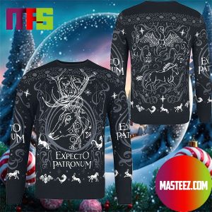 Harry Potter Expecto Patronum Patronus Charm Holiday Ugly Christmas Sweater