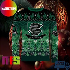 Harry Potter Slytherin Crest Badge Unique Design Best For Holiday Ugly Christmas Sweater
