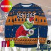 Houston Astros Mascot MLB Astros Logo Pattern For Holiday Ugly Christmas Sweater
