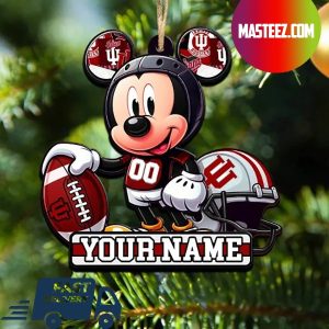 Indiana Hoosiers NCAA Mickey Mouse Christmas Tree Decorations Custom Name Xmas Ornament