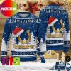 Ipswich Town FC EFL Logo Snowflakes Pattern Custom Name For Holiday Ugly Christmas Sweater