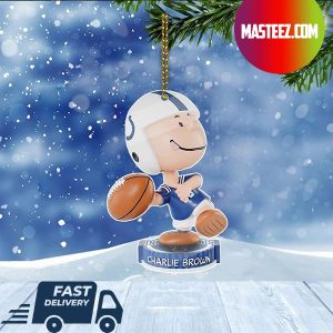 Indianapolis Colts NFL Charlie Brown Peanuts Bighead Christmas Tree Decorations Xmas Ornament