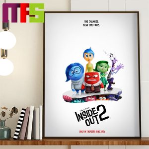 Inside Out 2 Big Changes New Emotions Disney Pixar On June 2024 Home Decor Poster Canvas