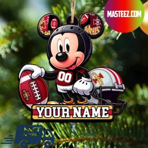 Iowa State Cyclone NCAA Mickey Mouse Christmas Tree Decorations Custom Name Xmas Ornament