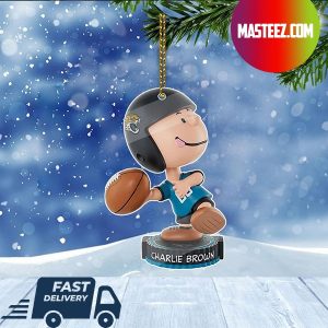 Jacksonville Jaguars NFL Charlie Brown Peanuts Bighead Christmas Tree Decorations Xmas Ornament