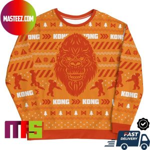 Kong Orange Snowflake And Kong Pattern Best For Holiday Ugly Christmas Sweater