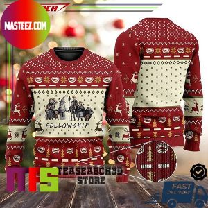 LOTR The Fellowship Characters Friends Style For Holiday Ugly Christmas Sweater