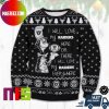 Las Vegas Raiders Super Mario Snowflake Pattern For Holiday Ugly Christmas Sweater