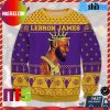 Lebron James Los Angeles Lakers NBA King Strive For Greatness Ugly Christmas Sweater