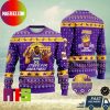 Leeds United FC EFL Logo Snowflakes Pattern Custom Name For Holiday Ugly Christmas Sweater