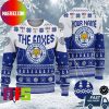 Leyton Orient FC EFL Logo Snowflakes Pattern Custom Name For Holiday Ugly Christmas Sweater