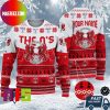 Leicester City FC EFL Logo Snowflakes Pattern Custom Name For Holiday Ugly Christmas Sweater