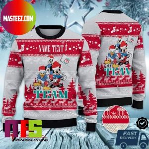 Liverpool FC Disney Team Custom Name Best For Holiday Ugly Christmas Sweater
