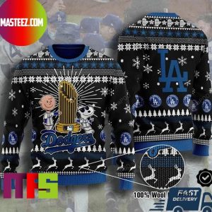 Los Angeles Dodgers Snoopy World Series For Holiday Ugly Christmas Sweater