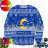 Los Angeles Rams Christmas Hat Rams Logo Pattern For Holiday Ugly Christmas Sweater