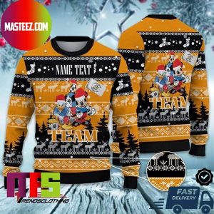 Luton Town FC Disney Team Custom Name Best For Holiday Ugly Christmas Sweater