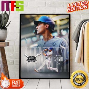 MLB Certified Louisville Silver Slugger Award 2023 For Corey Seager Of Texas Rangers Home Decor Poster
