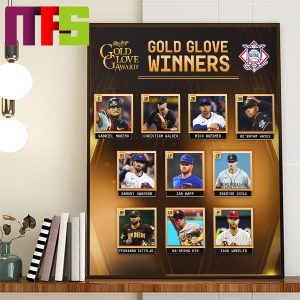 MLB National League Rawlings Gold Glove Winners List 2023 Home Decor Poster Canvas