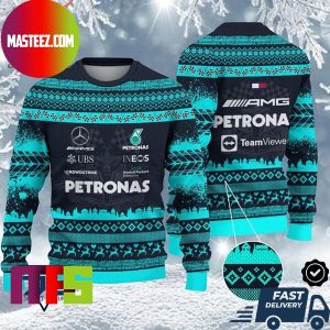 Mercedes AMG Petronas F1 Team Best For Holiday Ugly Christmas Sweater Mercedes AMG Petronas F1 Team Best For Holiday Ugly Christmas Sweater