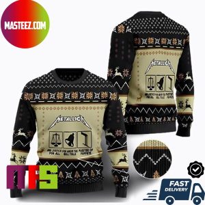 Metallica And Justice For All For Whom The Bell Tolls Master Of Puppets For Holiday Ugly Christmas Sweater