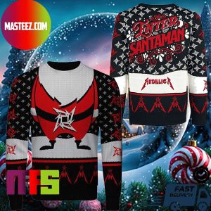 Metallica Enter Santaman Enter Sandman Holiday Ugly Christmas Sweater