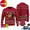 Middlesbrough  FC EFL Logo Snowflakes Pattern Custom Name For Holiday Ugly Christmas Sweater
