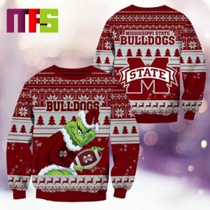 Mississippi State Bulldogs NCAA Grinch Funny Best For Holiday Christmas Ugly Sweater