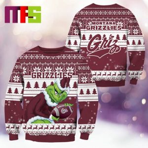 Montana Grizzlies NCAA Grinch Funny Best For Holiday Christmas Ugly Sweater