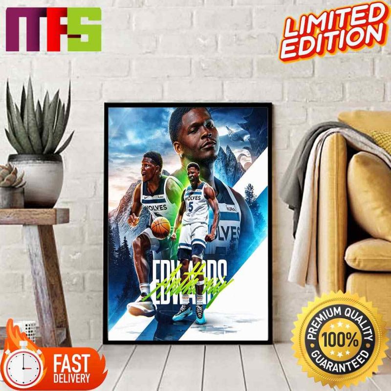 NBA Minnesota Timberwolves Player Anthony Edwards Home Decor Poster