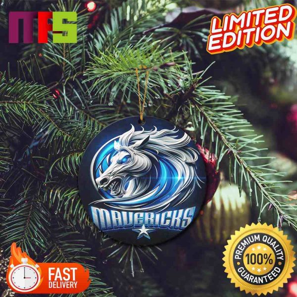 NBA Realistic 3D Logo Of Dallas Mavericks Christmas Tree Ornaments 2023