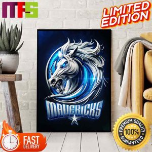 NBA Realistic 3D Logo Of Dallas Mavericks Home Decor Poster