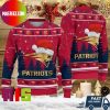 New England Patriots Big Logo Snowflake Pattern For Holiday Ugly Christmas Sweater