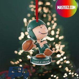 New York Jets NFL Charlie Brown Peanuts Bighead Christmas Tree Decorations Xmas Ornament