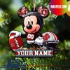 North Carolina Tar Heels NCAA Mickey Mouse Christmas Tree Decorations Custom Name Xmas Ornament