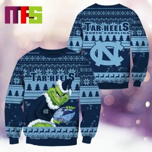 North Carolina Tar Heels NCAA Grinch Funny Best For Holiday Christmas Ugly Sweater