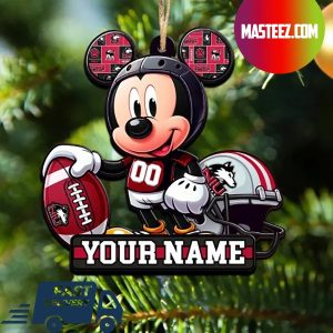 Northern Illinois Huskies NCAA Mickey Mouse Christmas Tree Decorations Custom Name Xmas Ornament