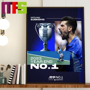Novak Djokovic 2023 Year End ATP No 1 Home Decor Poster Canvas