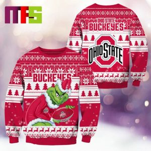 Ohio State Buckeyes NCAA Grinch Funny Best For Holiday Christmas Ugly Sweater