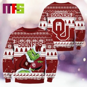 Oklahoma Sooners NCAA Grinch Funny Best For Holiday Christmas Ugly Sweater