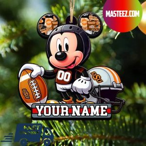 Oklahoma State Cowboys NCAA Mickey Mouse Christmas Tree Decorations Custom Name Xmas Ornament